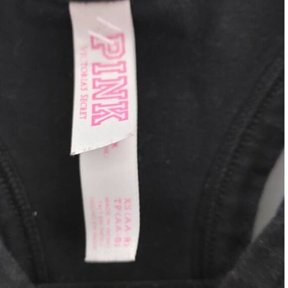 Victoria's Secret PINK Sports Bra Racerback High Neck Graphic Striped XS - Picture 2 of 3